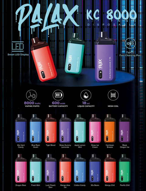 Palax KC8000 Puff 5%Nic 18mL Disposable