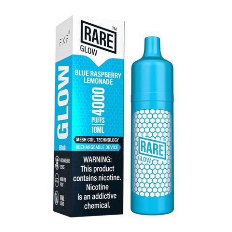 Rare Glow Disposable 4000 Puffs Rechargeable Mesh Blue Raspberry Lemonade Disposable Device 703674231502