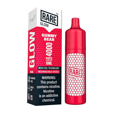 Rare Glow Disposable 4000 Puffs Rechargeable Mesh Gummy Bear Disposable Device 703674231403