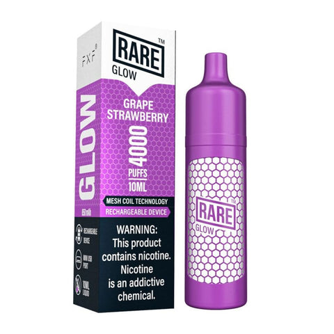 Rare Glow Disposable 4000 Puffs Rechargeable Mesh Grape Strawberry Disposable Device 703674231441