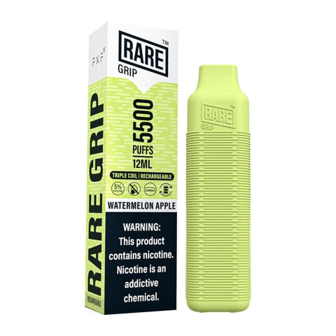 Rare Grip Triple Mesh Coil Rechargeable 5500 Puffs 12ml Disposable Watermelon Apple Disposable Devices 703674231663