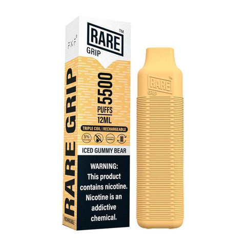 Rare Grip Triple Mesh Coil Rechargeable 5500 Puffs 12ml Disposable Iced Gummy Bear Disposable Devices 703674231762