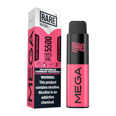 Rare Mega Disposable 5500Puffs Rechargeable Mesh Coil Iced Watermelon Strawberry Passion fruit Disposable Device 703674231625
