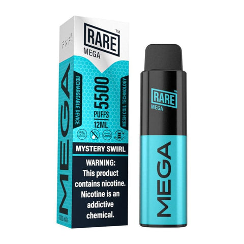 Rare Mega Disposable 5500Puffs Rechargeable Mesh Coil Mystery Swirl Disposable Device 703674231540
