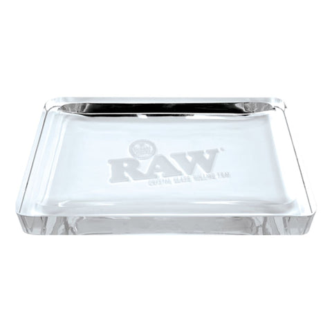 RAW Crystal Glass Rolling Tray Rolling Trays 716165286103