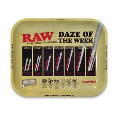 RAW Large Rolling Tray - Daze Of The Week Rolling Trays 716165283102