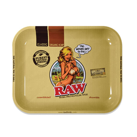 RAW Large Rolling Tray - Girl Rolling Trays 716165282969