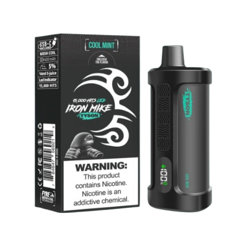 TYSON IRON MIKE 15000 5CT DISP- COOL MINT