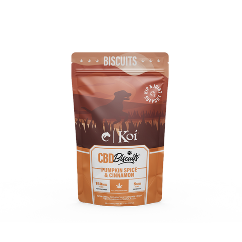 Koi Hip & Joint CBD Dog Biscuits 150mg | Pumpkin Spice & Cinnamon