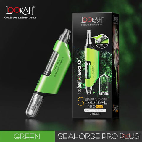 Lookah Seahorse Pro Plus Wax Vaporizer Green Concentrate Vaporizers 6973199593896