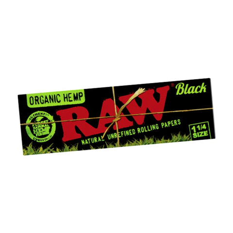 RAW Black Organic Hemp 1 1/4 Rolling Papers 716165291480