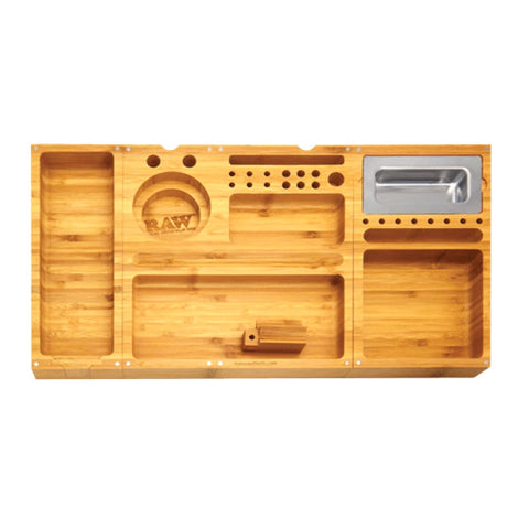 RAW Triple Flip Bamboo Rolling Tray Rolling Trays 716165283638